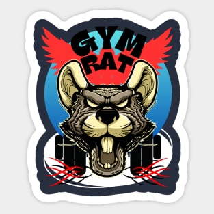 New Gym Rat Bodybuilding animal spirit power motivation Sticker